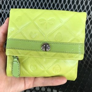 Brighton green leather coin purse.